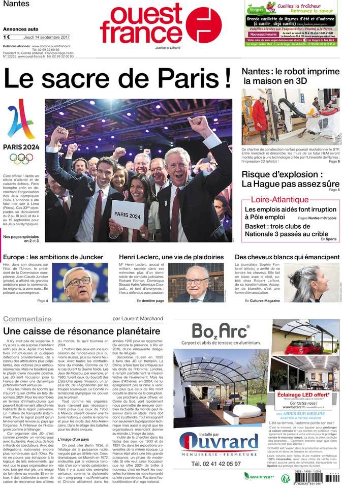 Ouest france Sep 2017