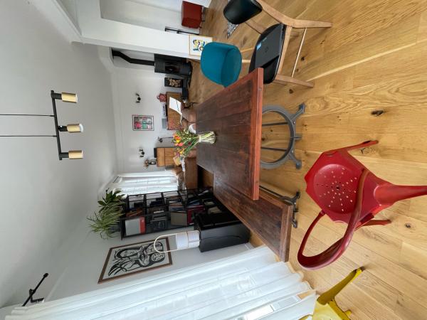 Table en teck ancien Tonnel