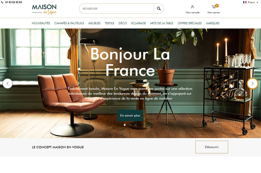 Lancement de maisonenvogue.com, le site déco qui complémente pib