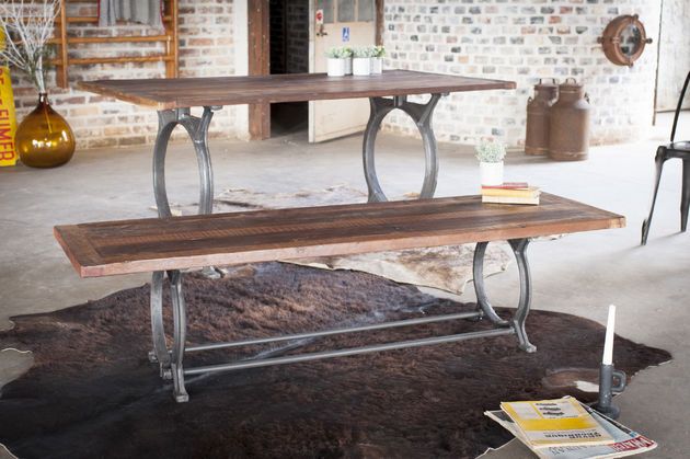 Banc en bois ancien recyclé Tonnel