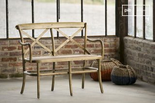 Banc en bois pampelune finition naturelle