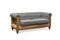 Miniature Canapé chesterfield 2 places lin et coton gris Montaigu Détouré
