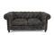 Miniature Canapé chesterfield en cuir brun Saint James Détouré