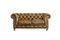 Miniature Canapé Chesterfield 2 places en cuir fauve Saint Paul Détouré