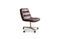 Miniature Chaise de bureau en cuir marron  Breunor Détouré