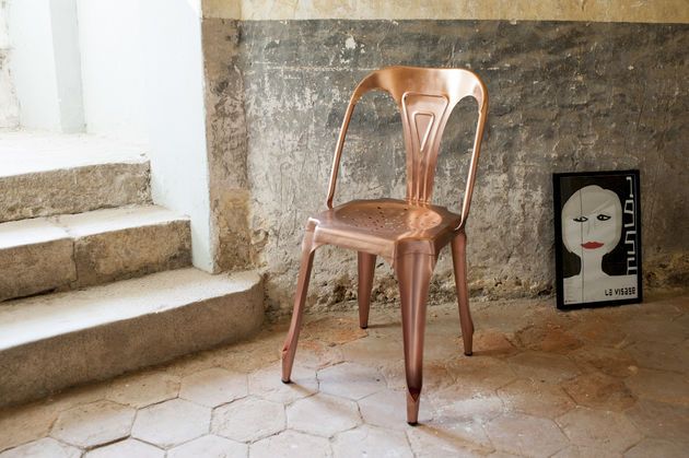 Chaise Multipl's finition cuivrée
