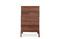 Miniature Commode 5 tiroirs en noyer  Hemët Détouré