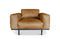 Miniature Fauteuil en cuir havane Almond Détouré