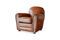 Miniature Fauteuil club en cuir fauve English Coffee Détouré