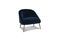 Miniature Fauteuil en velours bleu Barnolomeo Détouré