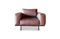 Miniature Fauteuil en cuir gris  Almond Détouré