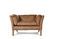 Miniature Fauteuil en cuir camel  Hamar Détouré