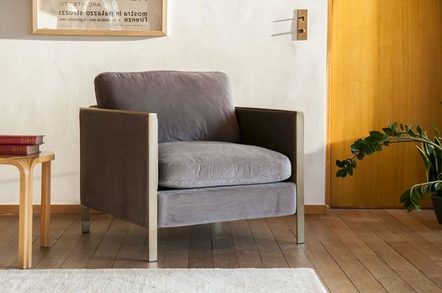 Fauteuil en velours Brompton