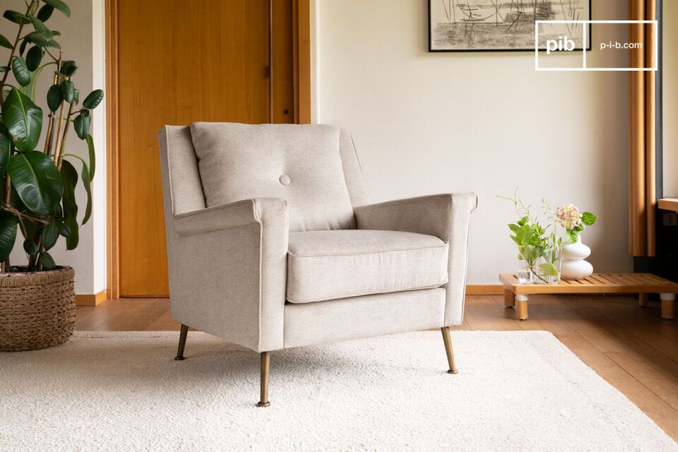 Fauteuil en velours gris  Elbrousse