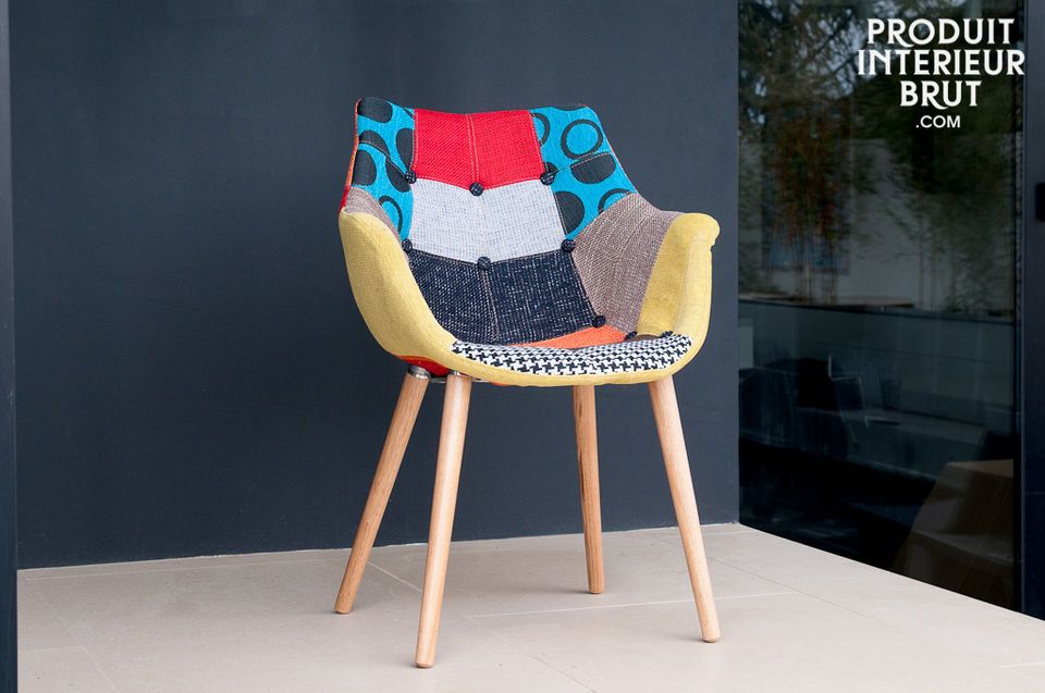 Fauteuil Néo patchwork (à boutons)