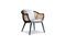 Miniature Fauteuil noir en frêne massif et osier Nocta Détouré