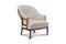 Miniature Fauteuil rond en lin et coton amande Léonie Détouré