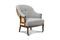 Miniature Fauteuil rond en lin et coton gris Léonie Détouré