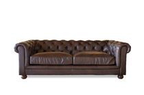 Grand canapé chesterfield en cuir