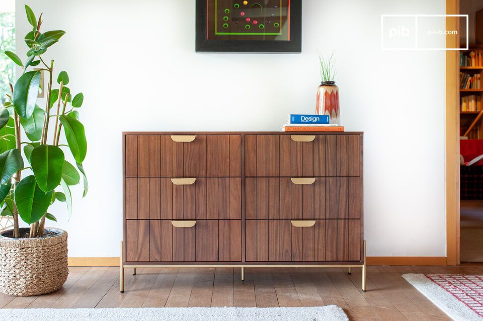 Grande commode en bois foncé Aurora