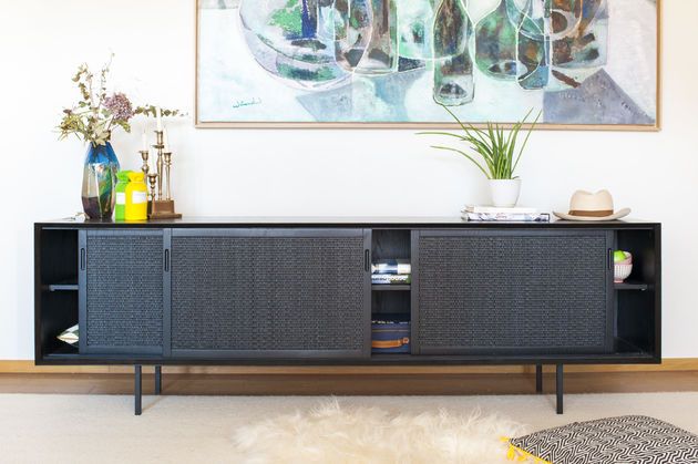Grande enfilade en bois noir Hevaya