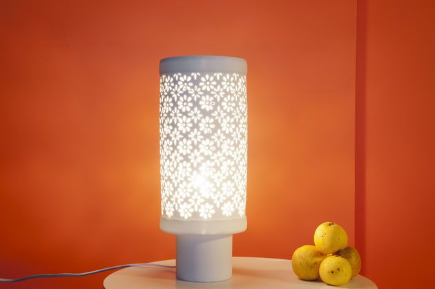 Grande lampe en porcelaine Flowers