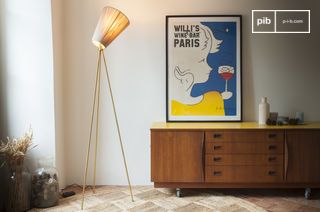Lampadaire de style scandinave trépied oslo wood