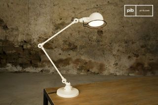 Lampe vintage de bureau jieldé signal ivoire