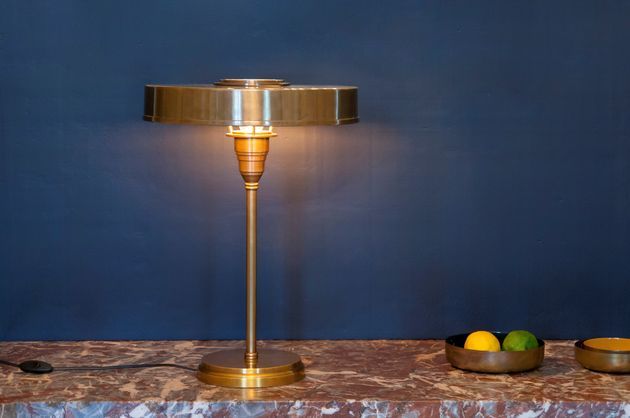 Lampe de table en laiton doré Amber