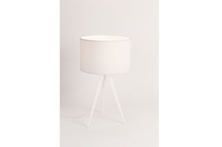 Lampe de table Kavinskï pied métal blanc  abat-jour blanc