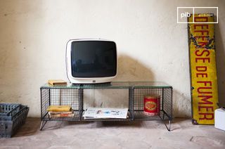 Meuble TV en métal grillagé Ontario