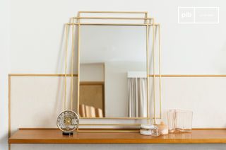 Miroir de style vintage doré alma