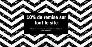 Opération remise 10% sur le site