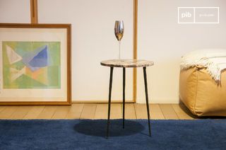 Petite table d'appoint en marbre Vilma