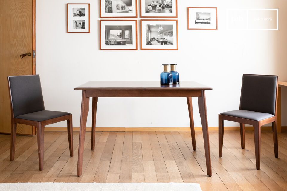 Petite table de repas en bois foncé Umea
