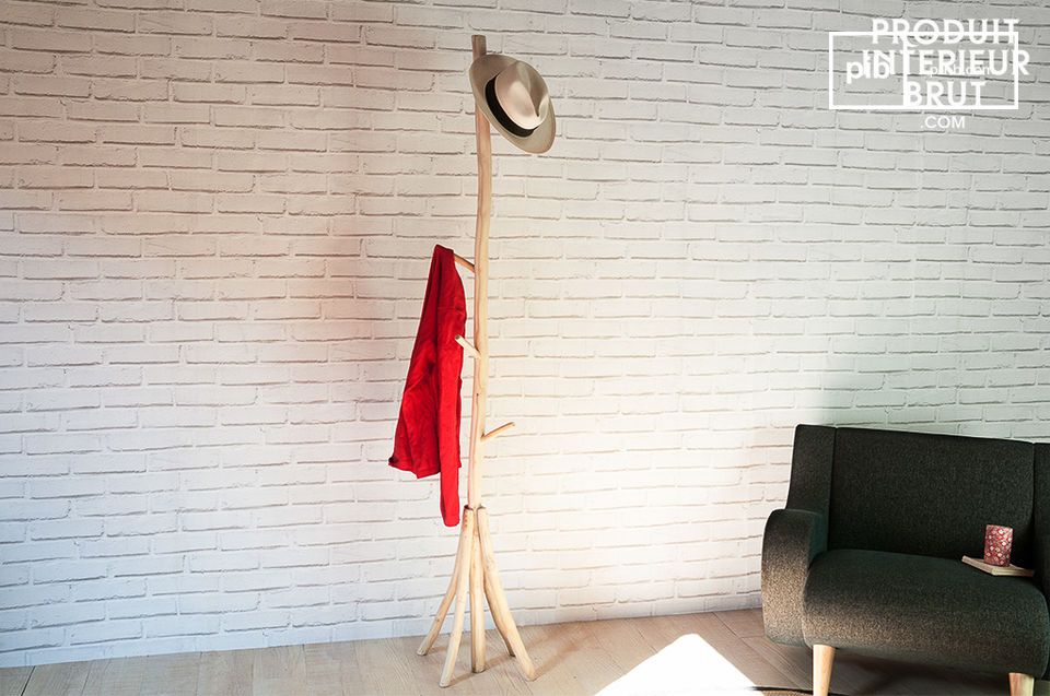 Porte-manteau en teck naturel Arly
