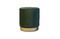 Miniature Pouf en laiton et velours vert  Dallas Détouré