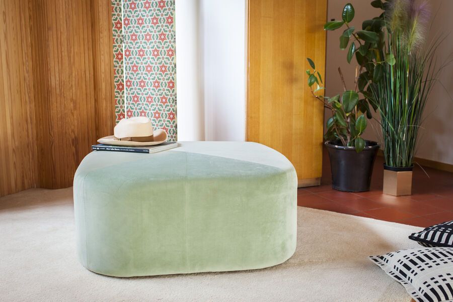 Pouf Skagen d'un délicieux vert pastel