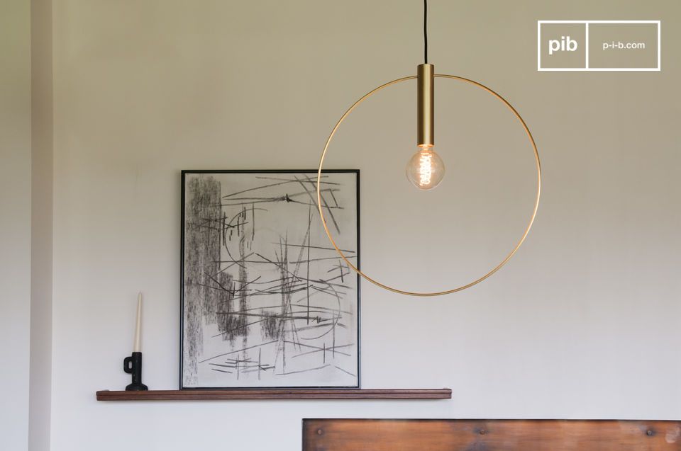 Une sculpture lumineuse au design aérien et graphique.