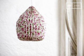 Suspension origami fleurie