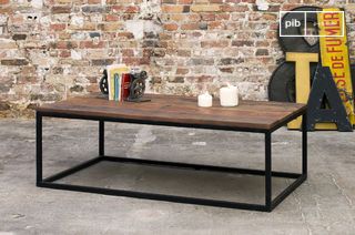 Table basse esprit industriel en bois new soho