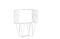Miniature Table d'appoint en métal blanc  Andover Détouré