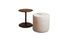 Miniature Table d'appoint en bois et pouf  Victor Détouré