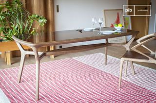 Table de repas bois et verre Dagsmark