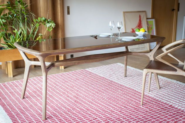 Table de repas bois et verre Dagsmark