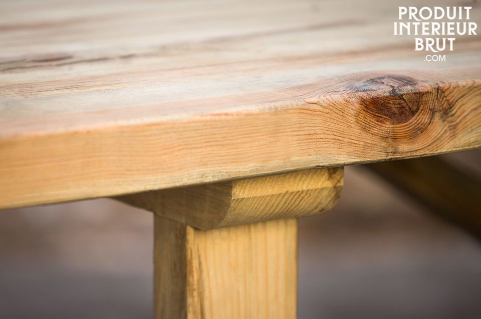 Esprit table d'atelier tout en bois massif