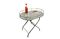 Miniature Table pliante verte en métal tressé Détouré