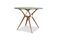 Miniature Table ronde en verre et frêne massif clair 4 personnes Sylvae Détouré
