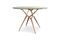 Miniature Table ronde en verre et frêne massif clair 6 personnes Sylvae Détouré