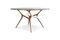 Miniature Table ronde en verre et frêne massif clair 8 personnes Sylvae Détouré
